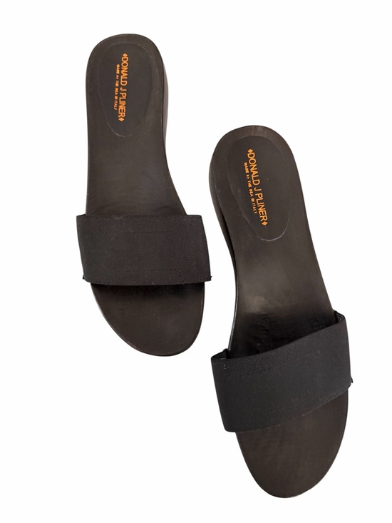Donald J. Pliner Shoes - Donald J. Pliner Black Wide Strap Slide Mules-9